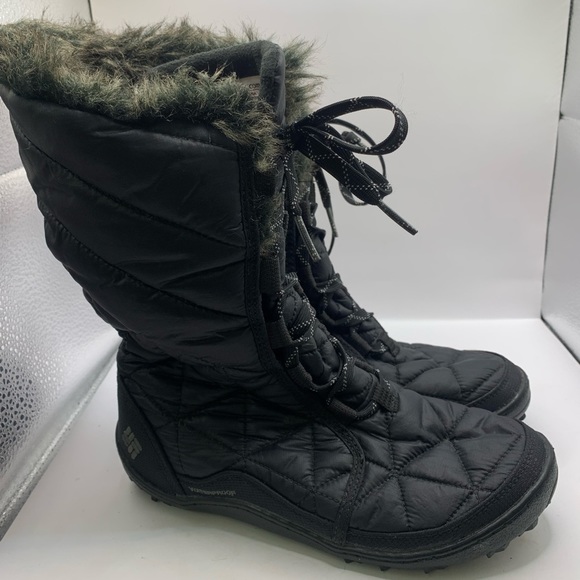 Columbia Women's 6.5 Omni Grip Powder Summit Quilted Puff Faux Fur Winter Boots - Picture 2 of 8